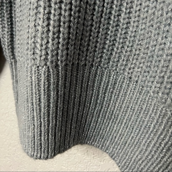 ALFANI Gray Silver Casual Mock neck Pullover Knit Sweater Large - Picture 6 of 6